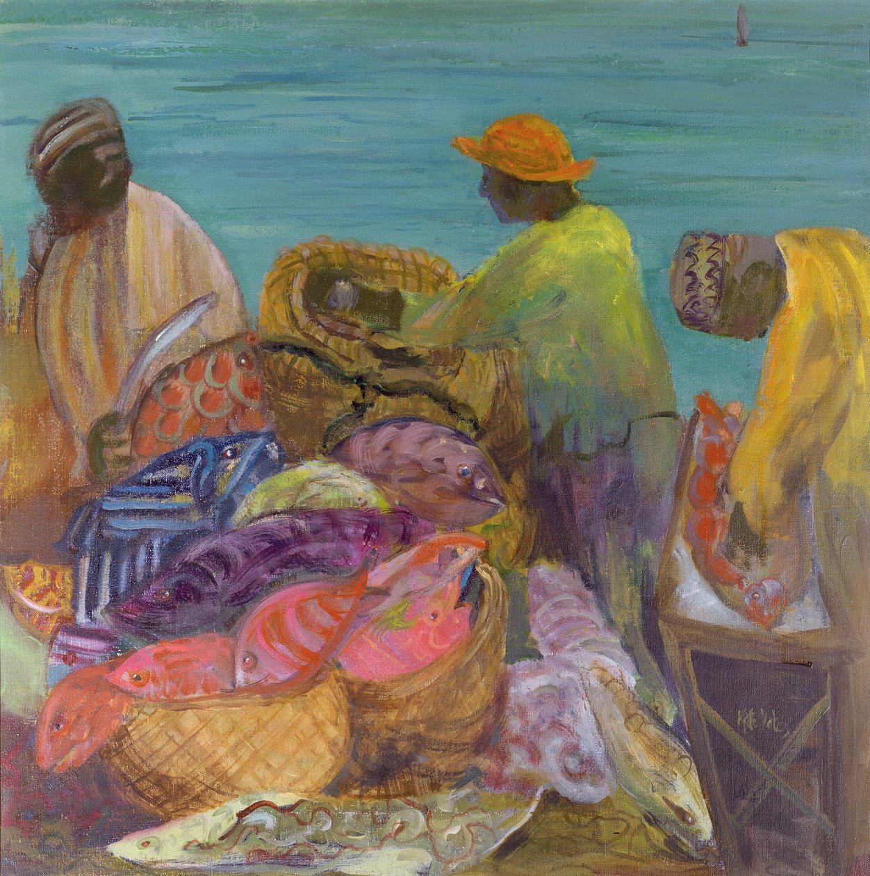 Sortering af fangsten, Zanzibar af Kate Yates