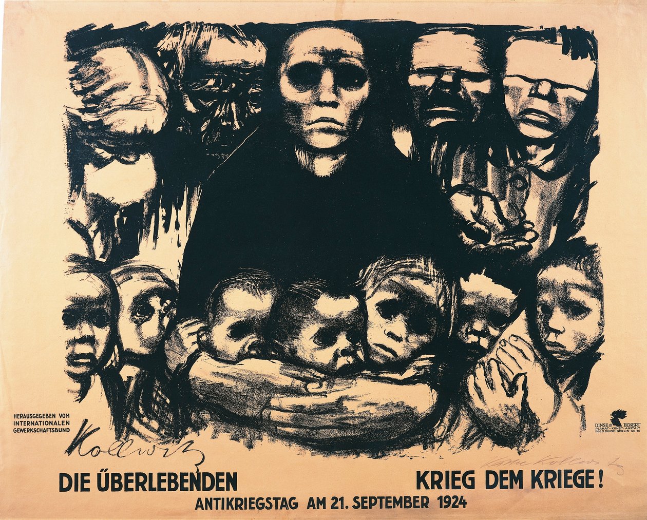 Plakat til Antiwar Day af Käthe Kollwitz