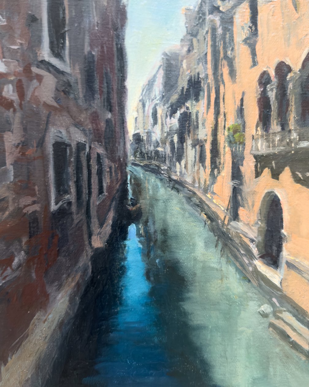 Ahh Venice, 2014 (olie på panel) af Katie Ré Scheidt