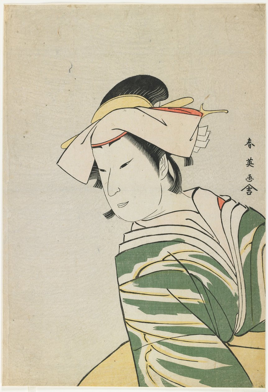 Nakamura Noshio II som Tonase, 1795 (træblok i farve) af Katsukawa Shun
