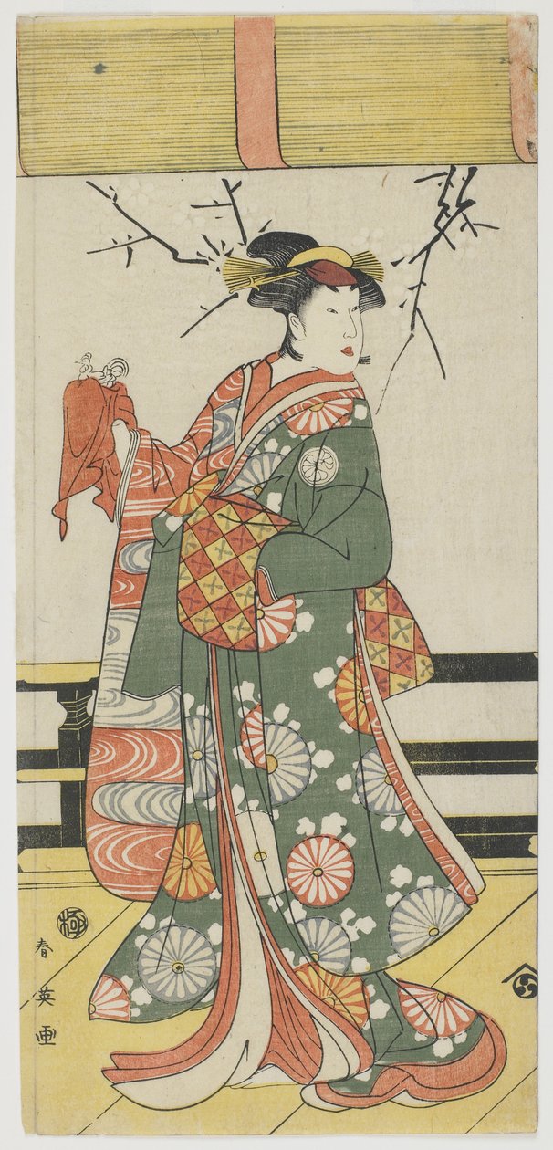 Segawa Kikunojo III som Itohagi, 1792 (farve-træsnit) af Katsukawa Shun