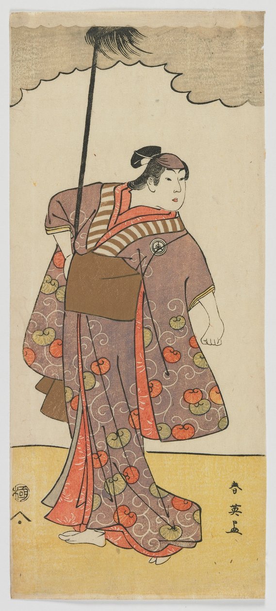 Skuespilleren Iwai Hanshiro IV som kvindelig yakko (fodmand) Edo-periode, ca. 1791 (farvet træbloktryk) af Katsukawa Shun ei