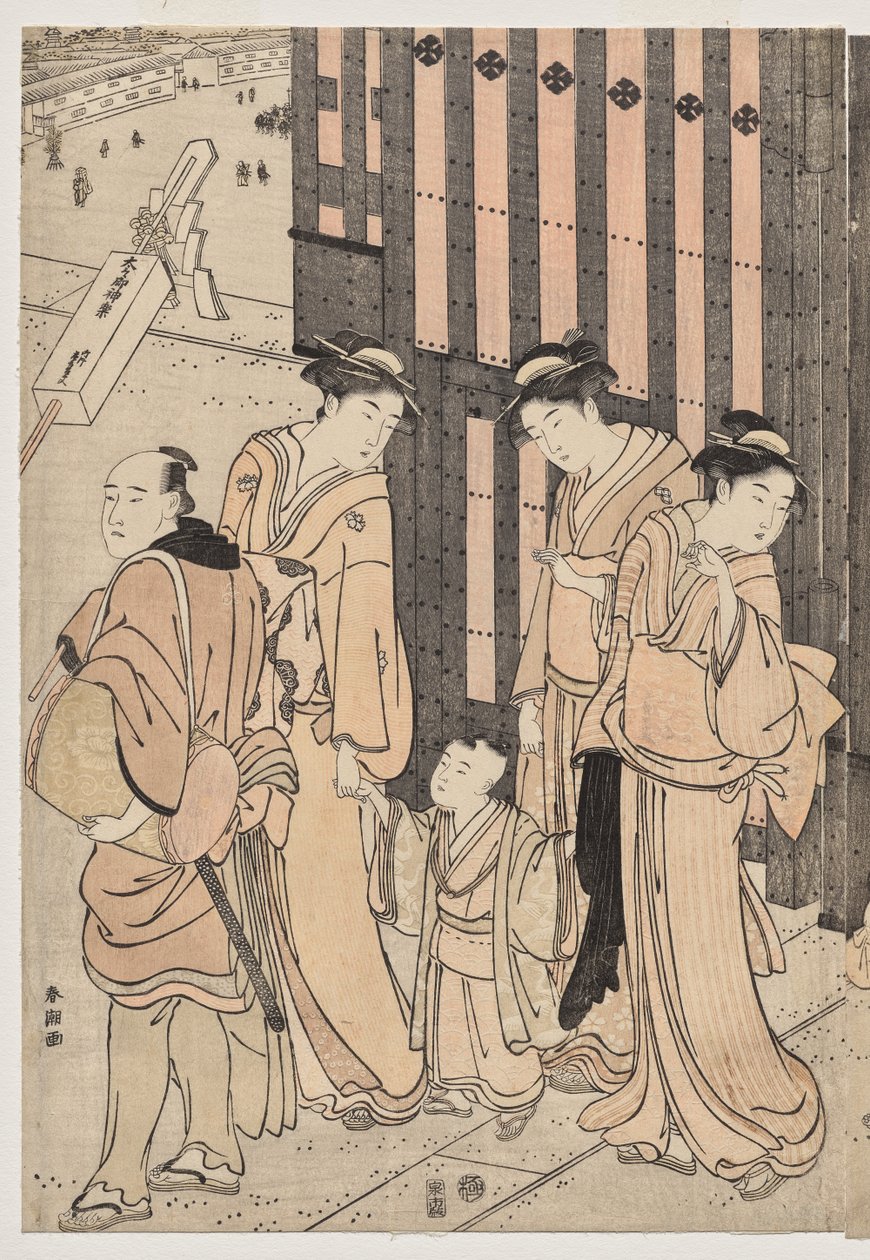 Tusind efterår, ti tusind år på Tokiwa-broen af Katsukawa Shuncho