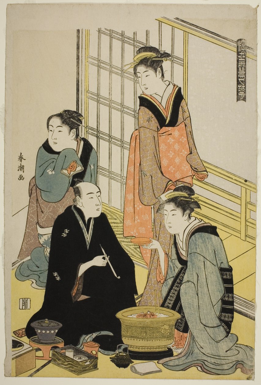 Snow, fra serien "Snow, Moon, and Flowers of the Floating World (Ukiyo setsugekka)" af Katsukawa Shuncho