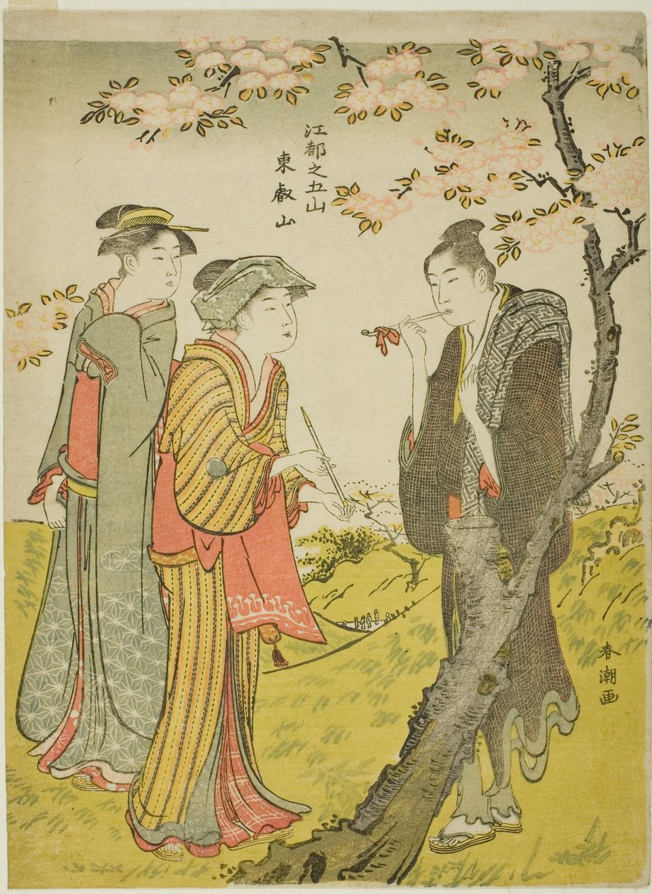 Toei Hill (Toeizan), fra serien "Five Hills of Edo (Koto no gozan)" af Katsukawa Shuncho