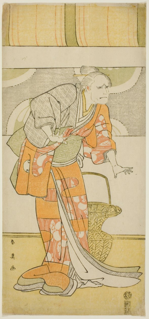 Skuespiller Arashi Ryûzô II som Hachijô i "Genji- og Heike-klanernes søjlekalender" ("Gempei hashira-goyomi") af Katsukawa Shun