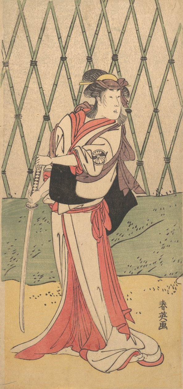 Kvinde fra Kiku Segawa, Waka Fema Road, 1762-1819. af Katsukawa Shun