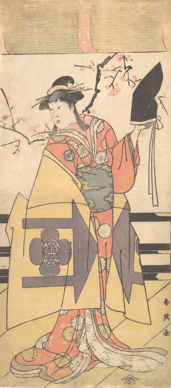 Te rd Segawa Kiku no Onna som hustru til Kudo Suketsune-medlem Ancestor betaler, ikke? 1792 af Katsukawa Shun