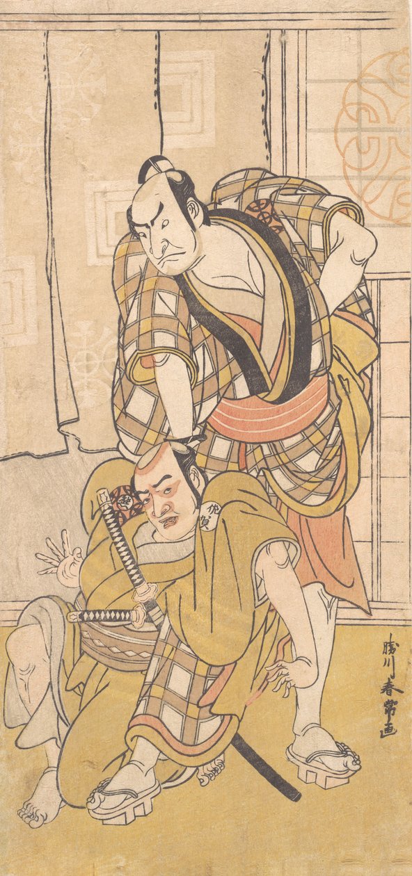 Scene fra et teaterstykke, ca. 1780. af Katsukawa Shunjo