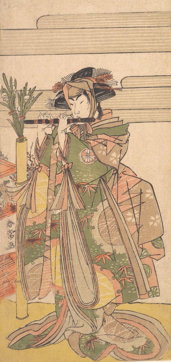 Den tredje Segawa Kikunojo som kvinde, ca. 1780. af Katsukawa Shunjo