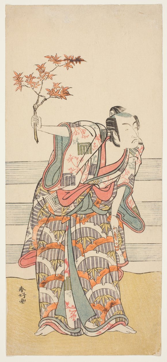 Skuespiller Ichikawa Monnosuke II i en uidentificeret rolle af Katsukawa Shunkо̄