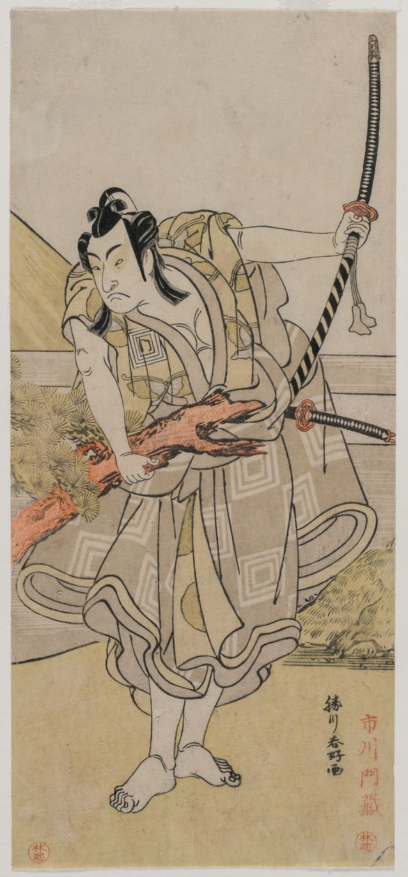 Ichikawa Monnosuke II som Soga no Gorō af Katsukawa Shunko