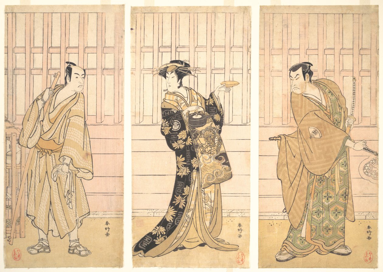I rummet i et Yoshiwara-hus, ca. 1788. af Katsukawa Shunko