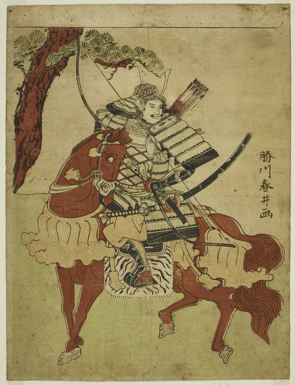 Kriger til hest af Katsukawa Shunsei