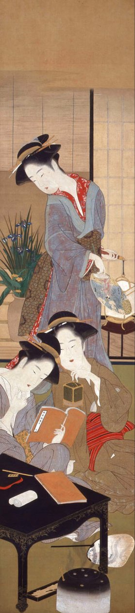 KVINDER OG BEGIVENHEDER I DE 12 MÅNEDER af Katsukawa Shunsho