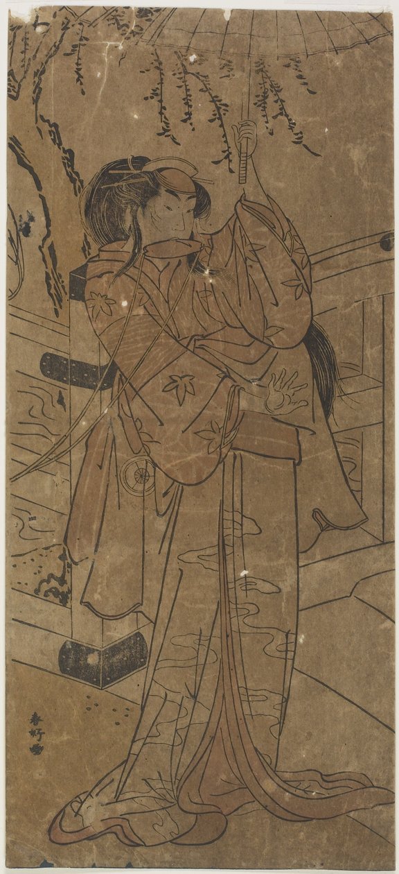 (En skuespiller i en kvindelig rolle) af Katsukawa Shunsho