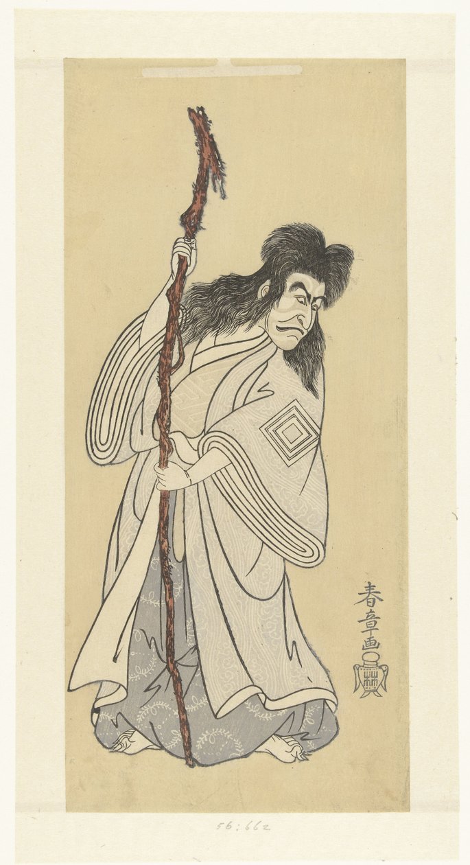 Skuespiller Ichikawa Danjuro IV i rollen som van de geest Ki no Natora af Katsukawa Shunsho