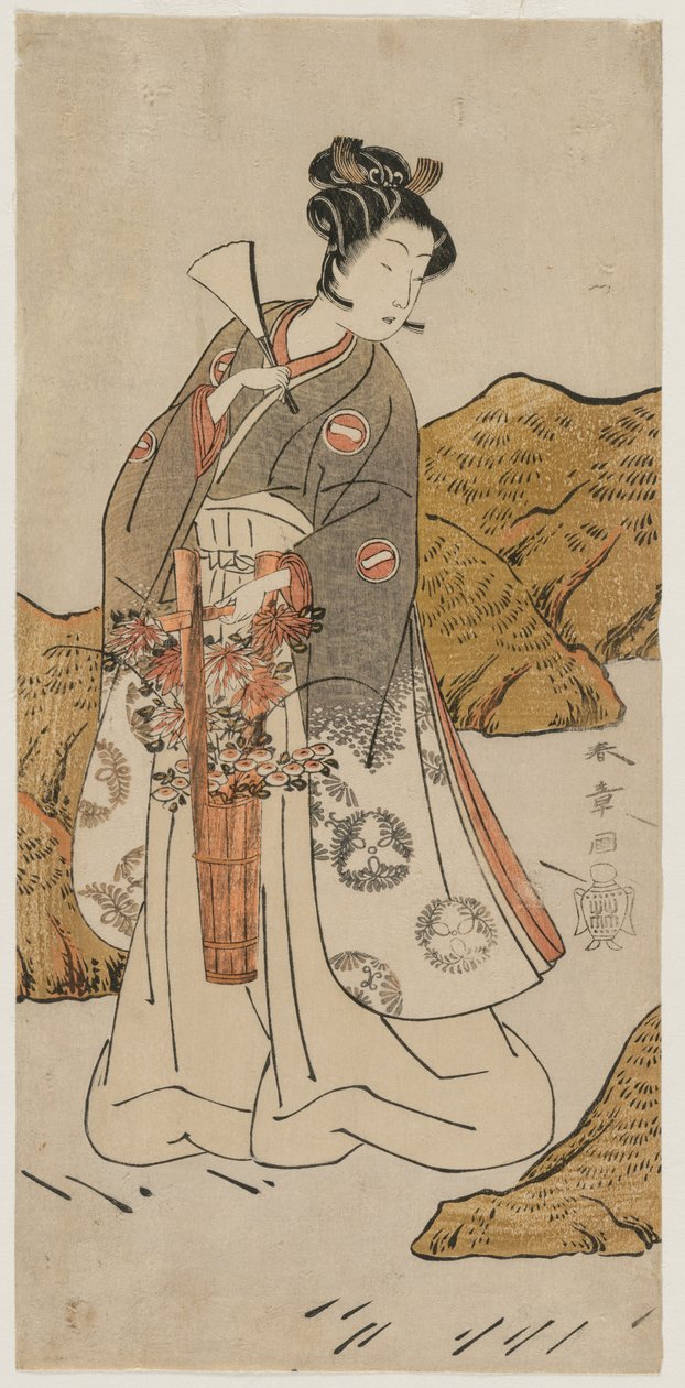 Ichikawa Monnosuke II som tempelside, begyndelsen af 1770