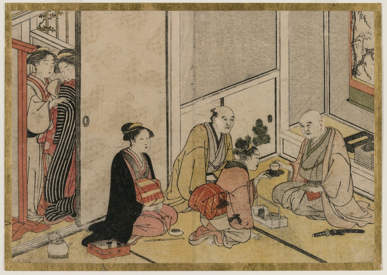 Interiør Scene af Katsukawa Shunsho
