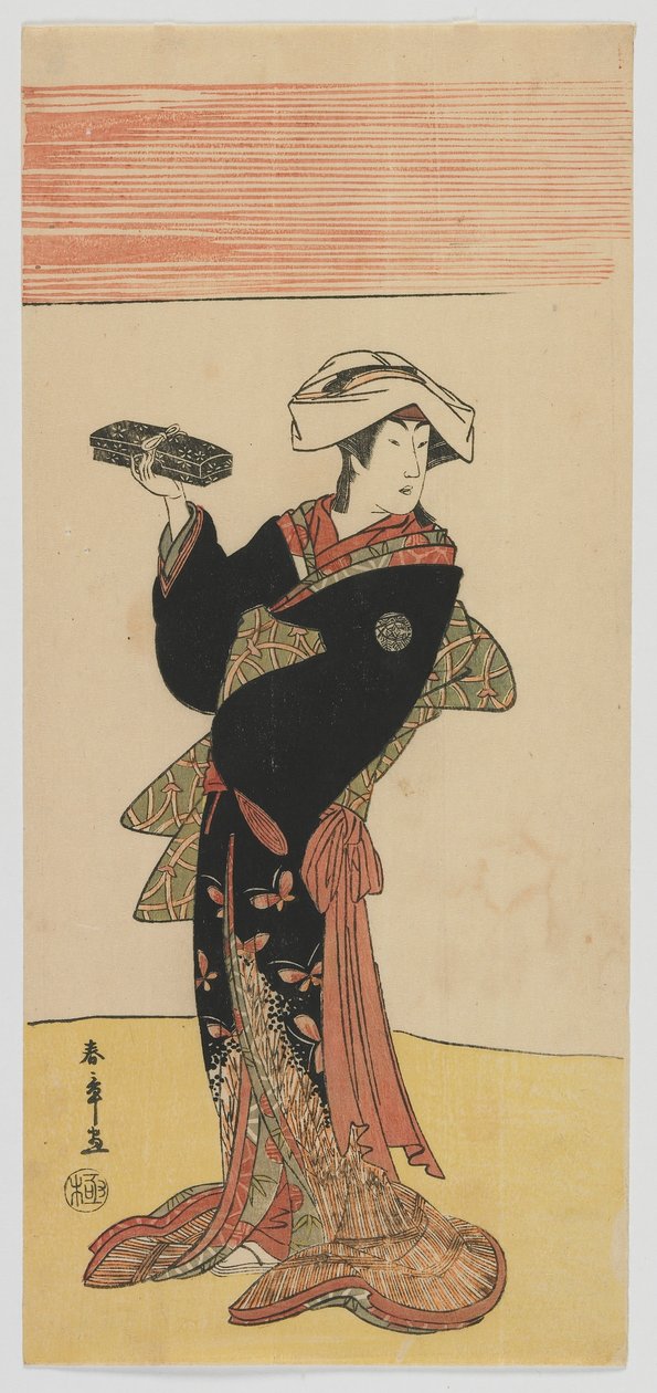 Kabuki-skuespiller Nakamura Riko, Edo-periode, ca. 1791-92 (træbloktryk i farver) af Katsukawa Shunsho