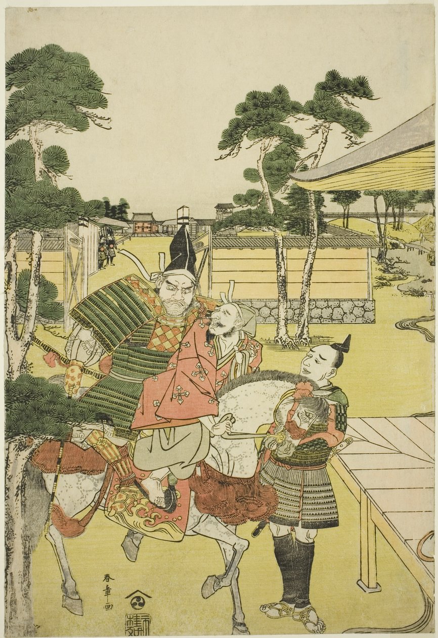 Musashi Book Benkei B Hayashi gs Te Ka p Companion d og Sabo Uiharu og Yoshitsune Te Pay Horikawa site figur Uki-e to ark i træk af Katsukawa Shunsho