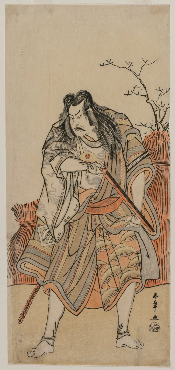 Nakajima Kanzaemon som en herre forklædt som en jæger med en riffel, ca. begyndelsen af 1780
