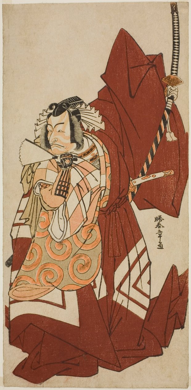 Skuespilleren Ichikawa Danjuro V som Hannya no Goro i stykket Sugata no Hana Yuki no Kuronushi, opført på Nakamura Theatre i den ellevte måned, 1776 af Katsukawa Shunsho