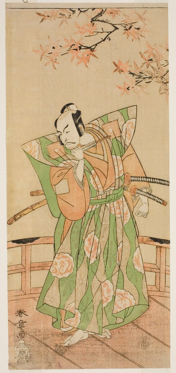 The Actor Ichikawa Danjuro V as Momonoi Wakasanosuke Yasuchika (?) in the Play Kanadehon Chushingura (?), Performed at the Nakamura Theater (?) in the Fifth Month, 1771 (?) af Katsukawa Shunsho