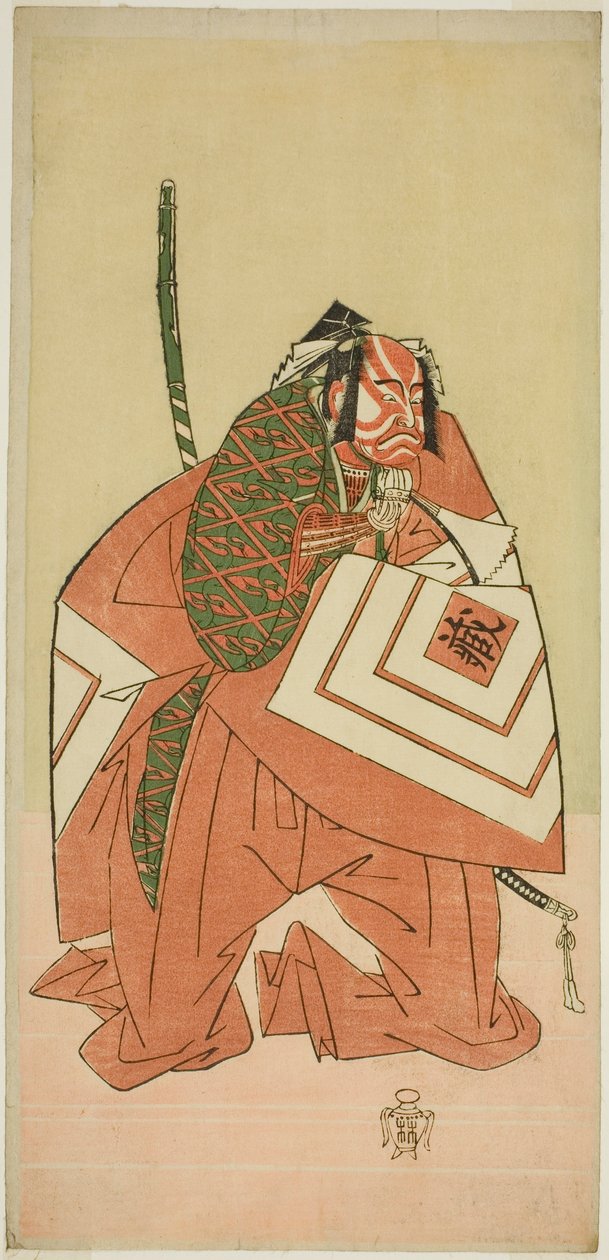 Skuespilleren Ichikawa Danzo III som Sanada no Yoichi (?) i skuespillet Sanada no Yoichi Banjaku no Iezuto (?), opført på Morita Theatre (?) i den ellevte måned, 1767 (?) af Katsukawa Shunsho