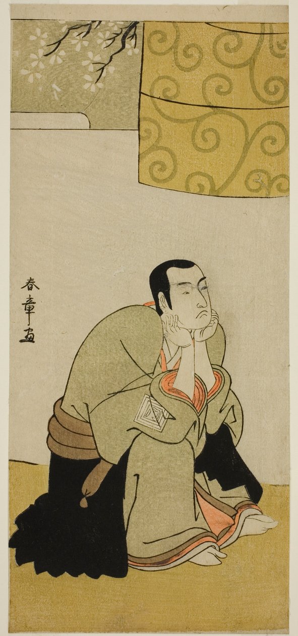 Skuespilleren Ichikawa Monnosuke II som buddhistisk munk i skuespillet Edo no Hana Mimasu Soga, opført på Nakamura Theatre i den fjerde måned, 1783 af Katsukawa Shunsho