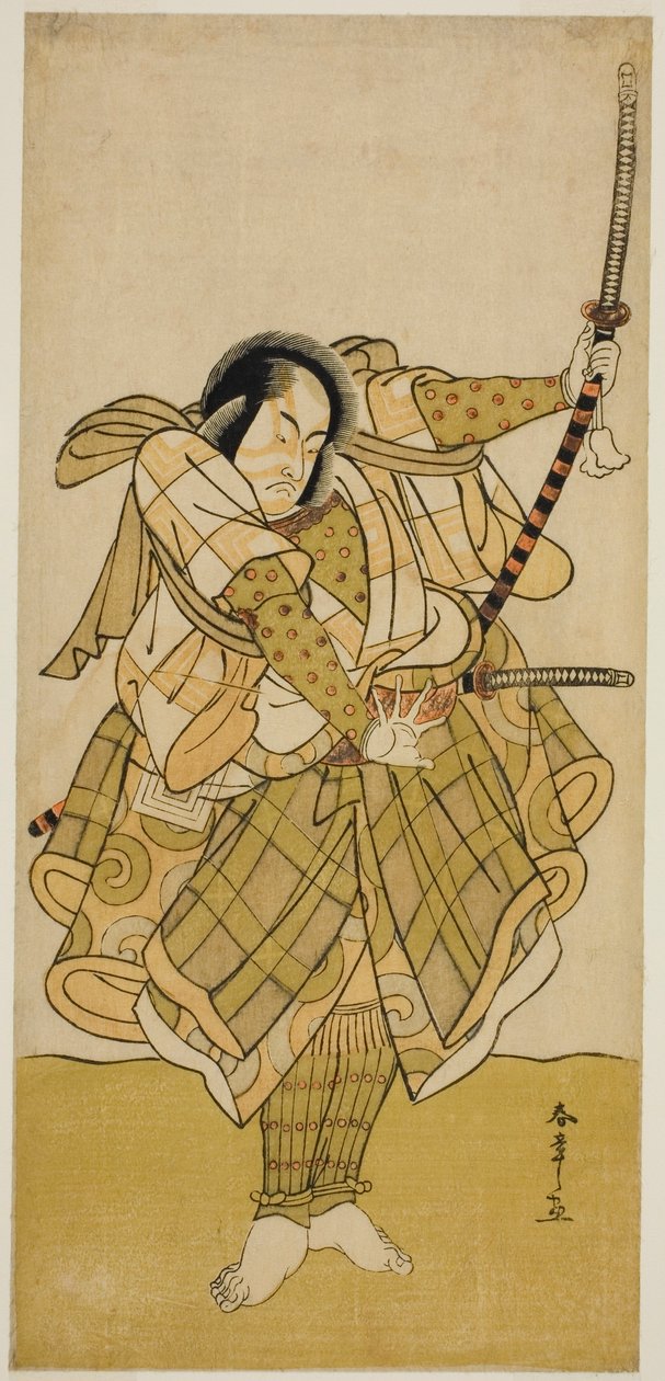 Skuespilleren Ichikawa Monnosuke II i en uidentificeret rolle af Katsukawa Shunsho