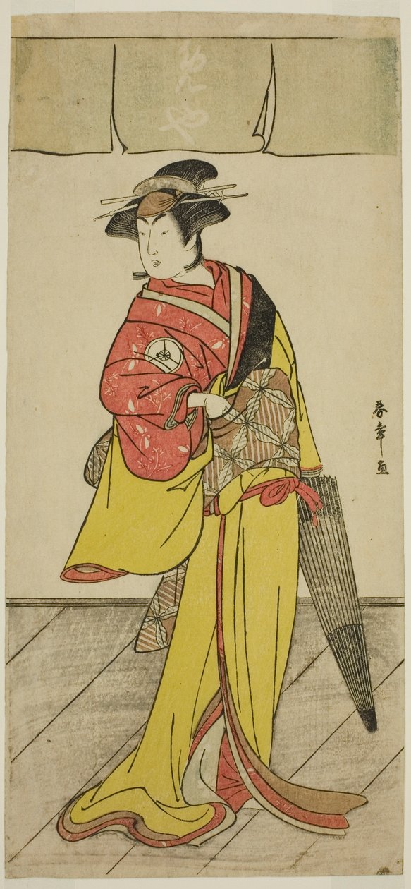 Tea C and r Celebration White Doctor V As Push Member Te Pay Kana Writing of Love Relationships Soga, Performed At Te Ichimura Te, Member Te Fourth Gate, 1789 af Katsukawa Shunsho