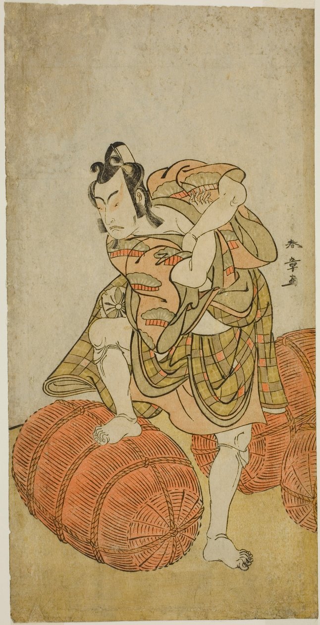 Skuespilleren Matsumoto Koshiro IV som Matsuo-maru i skuespillet Sugawara Denju Tenarai Kagami, opført på Nakamura Theatre i den fjerde måned, 1779 af Katsukawa Shunsho