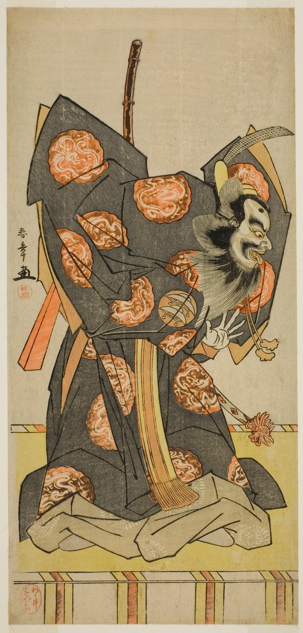 Mihoemon Nakajima God som barbetjent, der ikke drikker godt Masakado Urimelig første sne på året af Katsukawa Shunsho