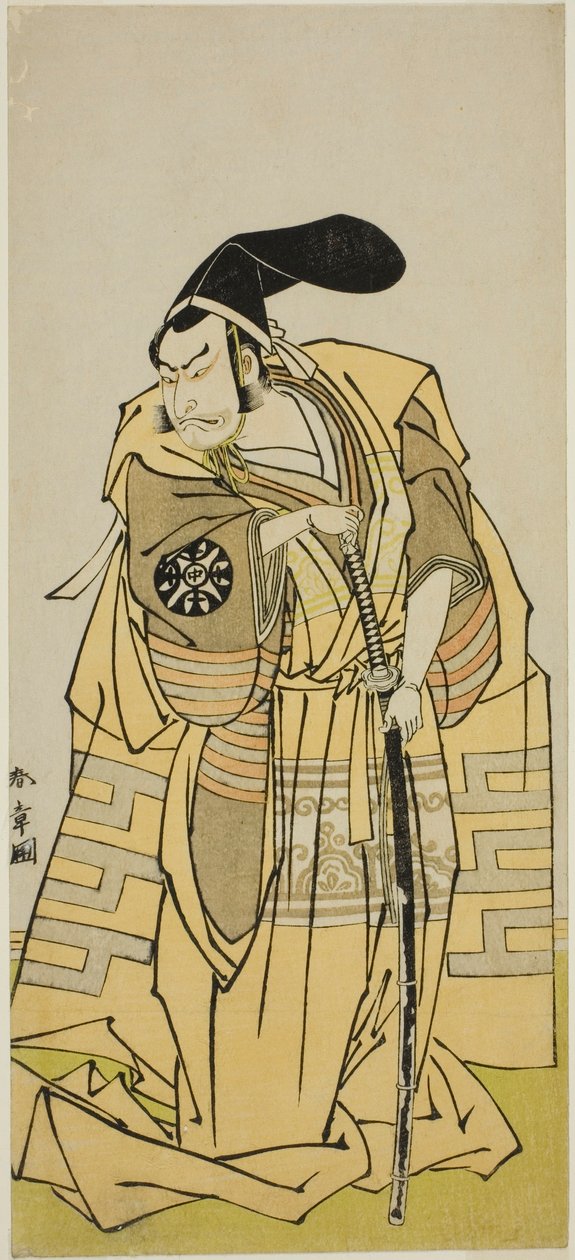 Skuespillet Iro Moyo Aoyagi Soga (?) opføres på Nakamura Theatre i den anden måned, 1775 (?) af Katsukawa Shunsho