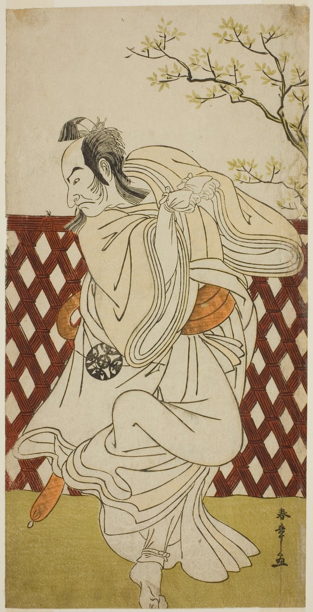Skuespilleren Nakamura Nakazo I som Sakon-gitsune i skuespillet Hana-zumo Genji Hiiki, opført på Nakamura Theatre i den ellevte måned, 1775 af Katsukawa Shunsho