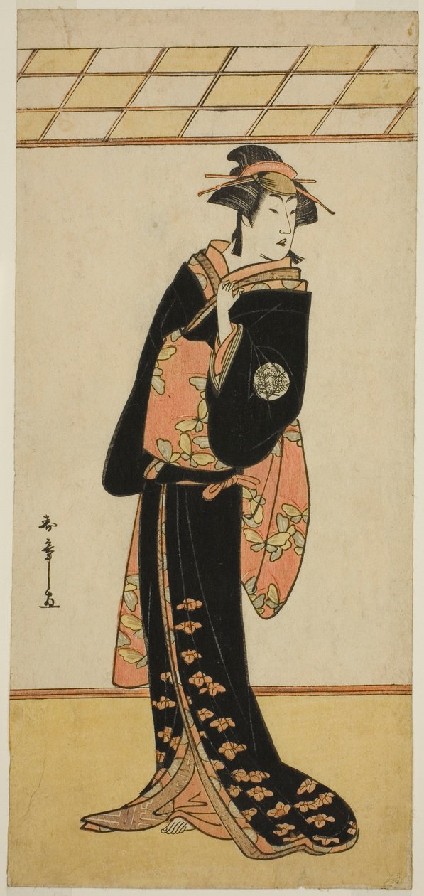 Skuespilleren Nakamura Riko I som Lady Manko (Manko Gozen) (?) i Play Soga Musume Choja (?), opført på Nakamura Theatre (?) i den første måned, 1784 (?) af Katsukawa Shunsho