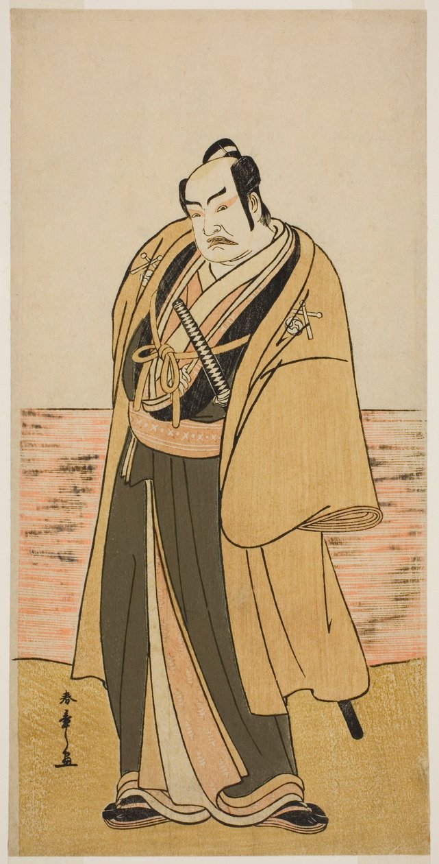 Nakamura Sukegoro II som Kaminari Shokuro i Play Hatsumombi Kuruwa Soga, opført på Nakamura Theatre i anden måned, af Katsukawa Shunsho