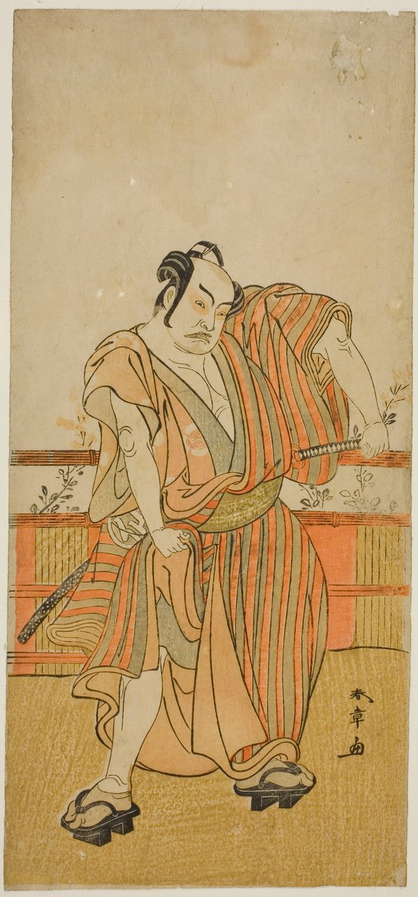 Skuespilleren Nakamura Sukegoro II i en uidentificeret rolle af Katsukawa Shunsho