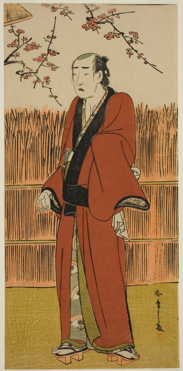 Onoe Matsusuke I som Baramon no Kichi i stykket Hatsumombi Kuruwa Soga, opført på Nakamura Theatre i den første måned, af Katsukawa Shunsho