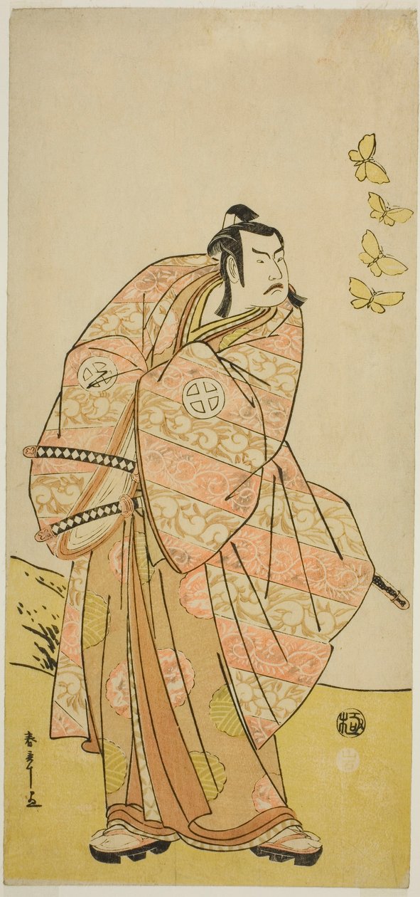 tee a c and r Ota ni hiroji ii s roll new ro and wond member tee pay flower oed Masakado festival, optræde ved te tee Ichimura tee member tee event gate th, 1789 af Katsukawa Shunsho