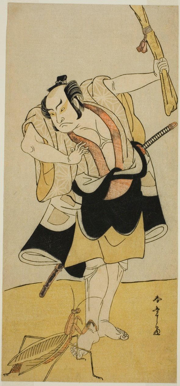 Skuespilleren Otani Hiroji III i en uidentificeret rolle af Katsukawa Shunsho