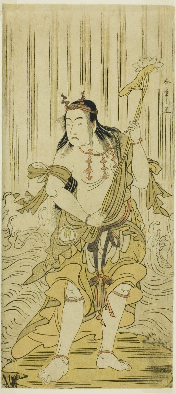 Kom og skift blødheden af ​​brokaden, optræde på tee Nakamura tee, 1780 af Katsukawa Shunsho
