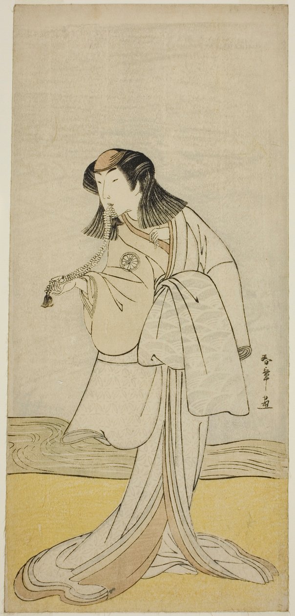 The Play Ume-goyomi Akebono Soga, opført på Ichimura Theatre i den anden måned, af Katsukawa Shunsho