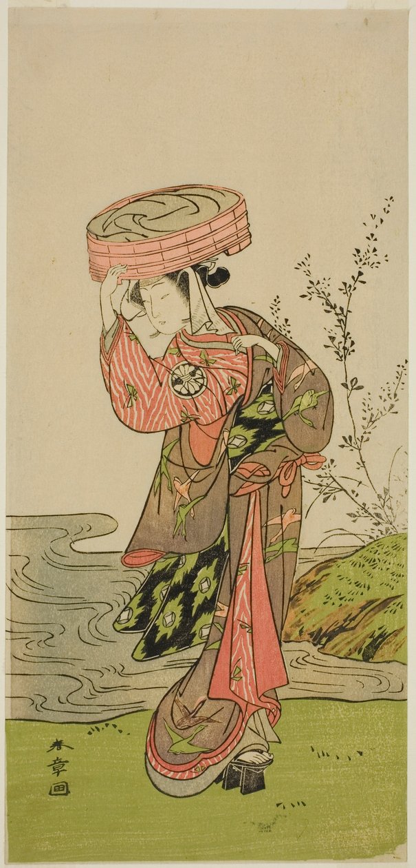 Skuespilleren Segawa Yujiro (eller Segawa Kikunojo III) i en uidentificeret rolle af Katsukawa Shunsho