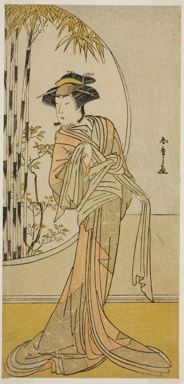 Skuespilleren Tsuneyo II som Okaru i skuespillet Kanadehon Chushingura, opført på Morita Theatre i den ottende måned, 1779 af Katsukawa Shunsho