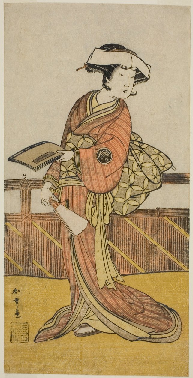 Yamashita Kinsaku II som Oishi (?) i Play Kanadehon Chushin Nagori no Kura (?), opført på Nakamora Theatre i den niende måned, 1780 (?) af Katsukawa Shunsho