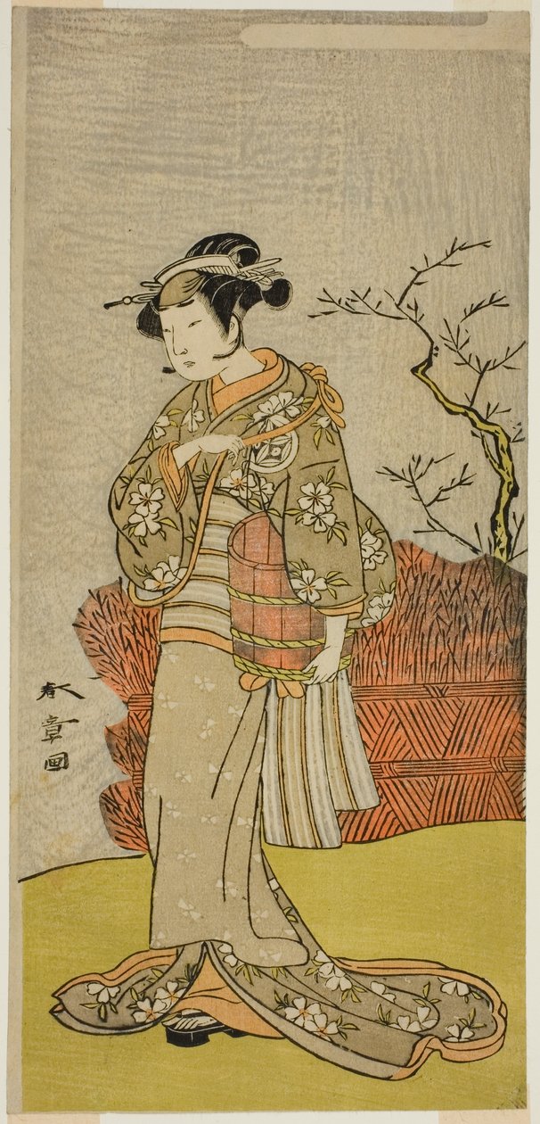 Årets første snes verden, perforeret ved Morita, 1773 af Katsukawa Shunsho