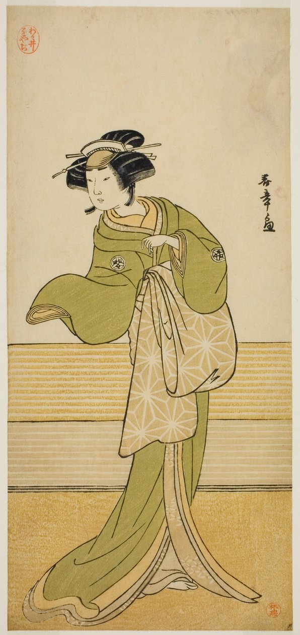 Skuespilleren Yamashita Mangiku I i en uidentificeret rolle af Katsukawa Shunsho