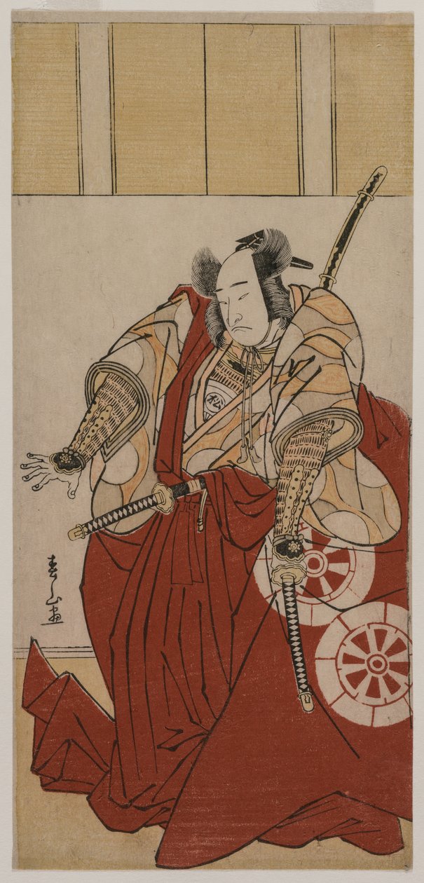 Onoe Matsusuke som tynd Sadamitsu af Katsukawa Shunzan